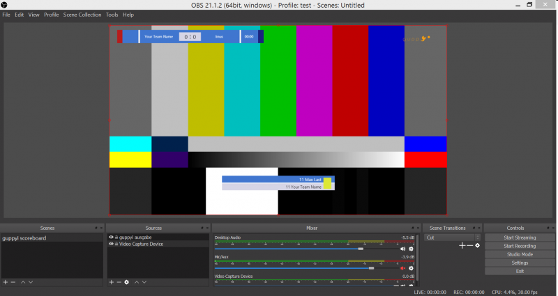 Scoreboard Software - Control Graphic Overlays - Livestream